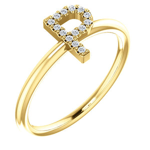 Initial Diamond Ring