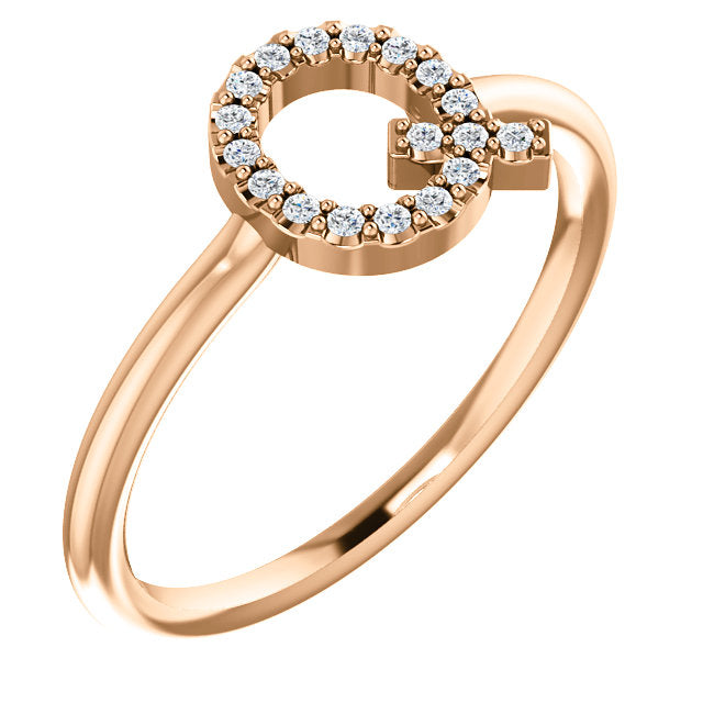 Initial Diamond Ring