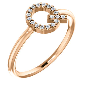 Initial Diamond Ring