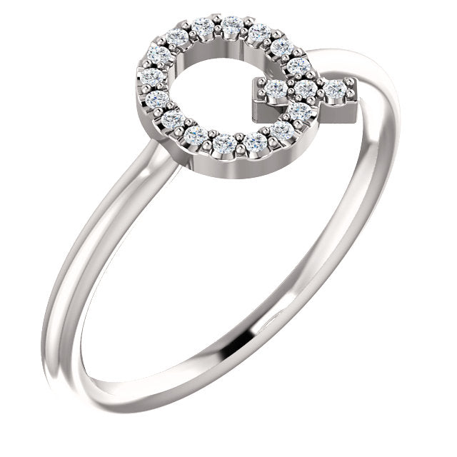 Initial Diamond Ring