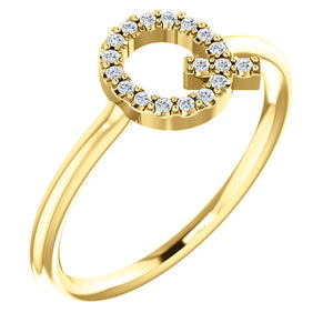 Initial Diamond Ring