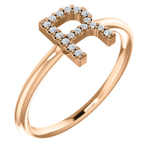Initial Diamond Ring