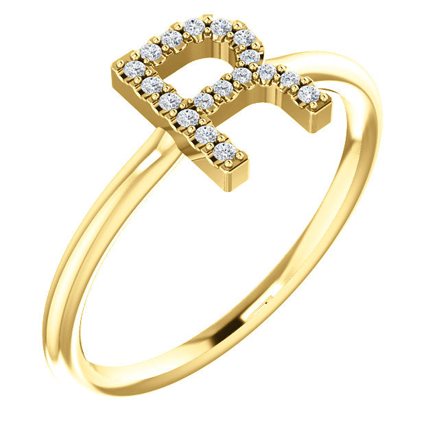 Initial Diamond Ring