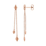 white chain dangle earrings