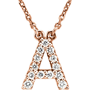 Rose Gold Letter A necklace 