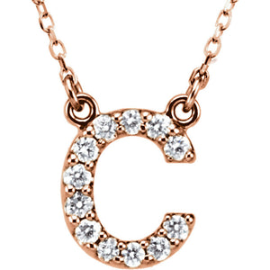 Rose Gold Letter C necklace