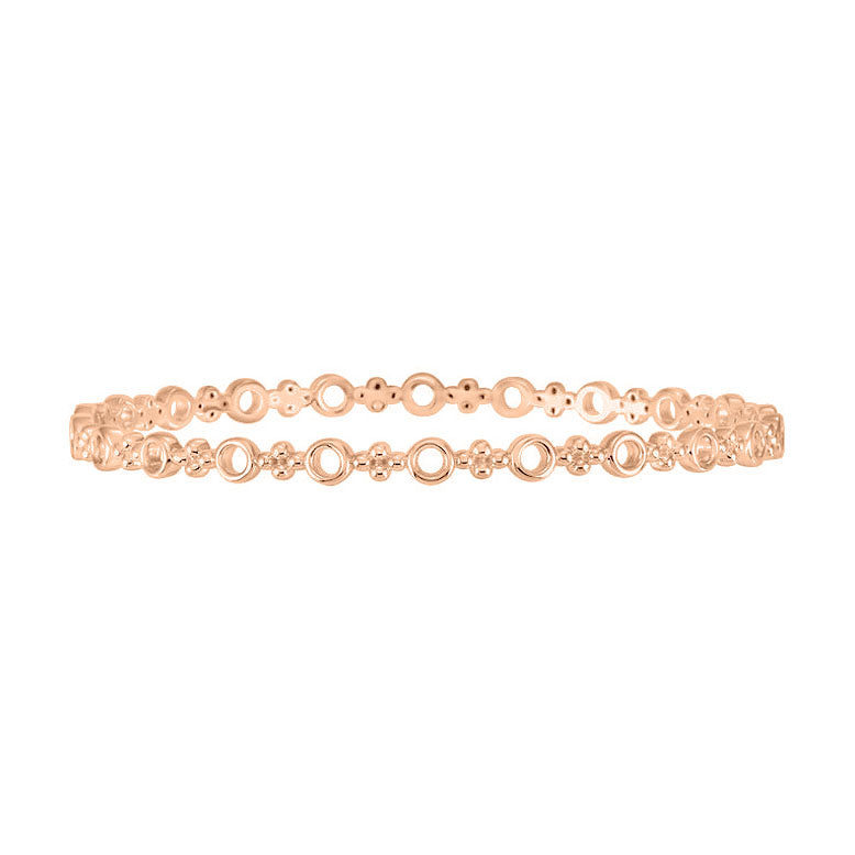 rose gold geometric shape bangle 