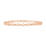 white gold geometric shape bangle 