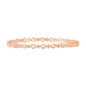 rose gold geometric shape bangle 