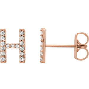 Diamond Initial Earring
