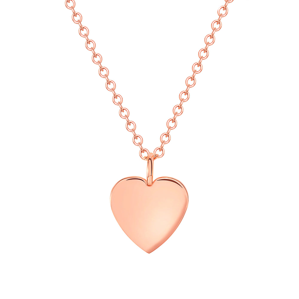 rose gold heart necklace