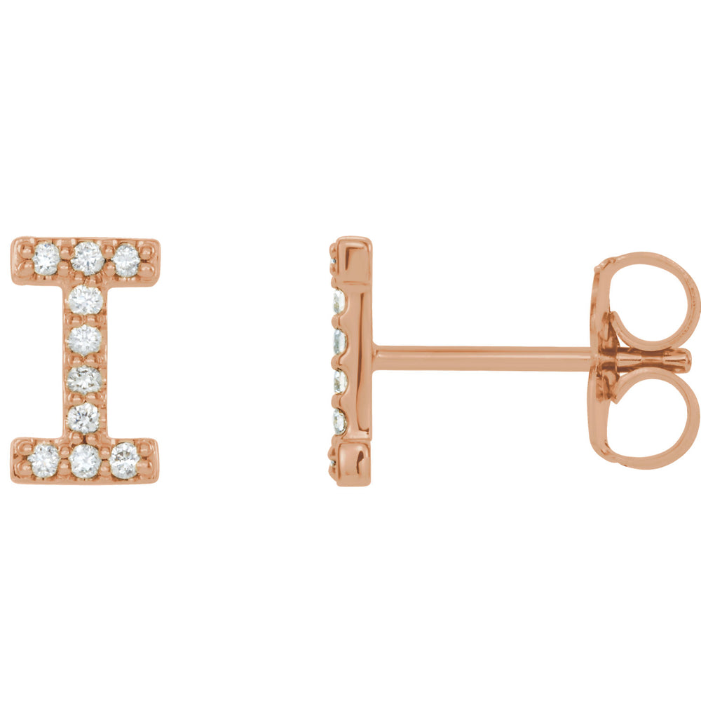 Diamond Initial Earring