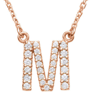 Diamond Initial Necklace