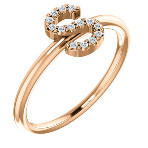 Initial Diamond Ring
