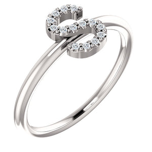 Initial Diamond Ring