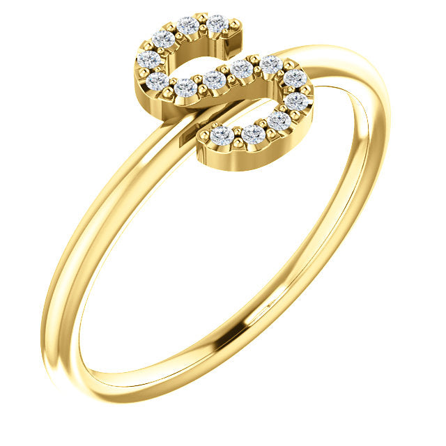 Initial Diamond Ring