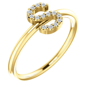 Initial Diamond Ring