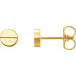 White Gold Screw Earrings Sweet Tooth 