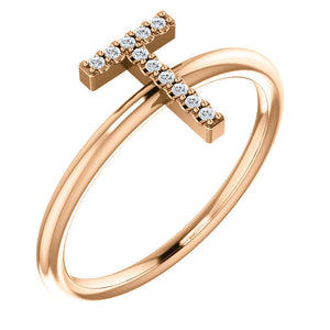 Initial Diamond Ring