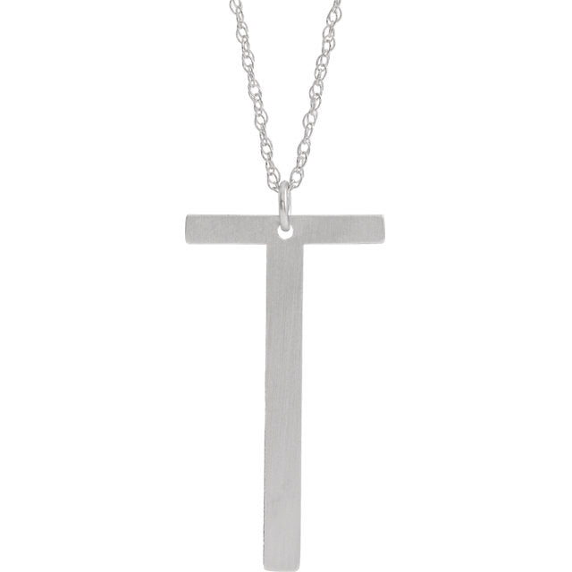 Tilted Initial Necklace
