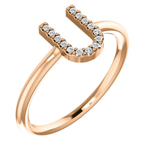 Initial Diamond Ring
