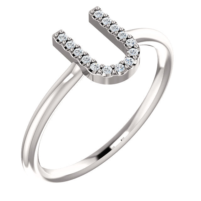 Initial Diamond Ring