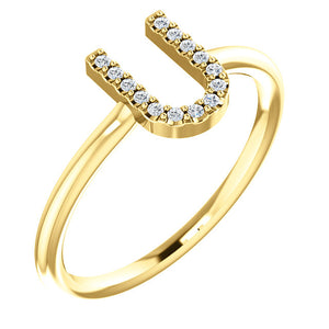 Initial Diamond Ring