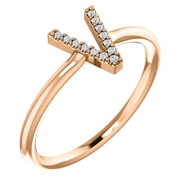 Initial Diamond Ring