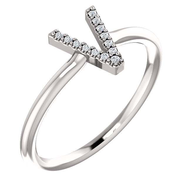 Initial Diamond Ring