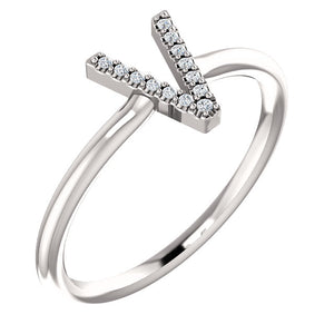 Initial Diamond Ring
