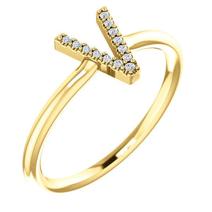 Initial Diamond Ring