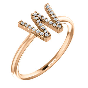 Initial Diamond Ring