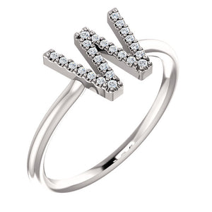 Initial Diamond Ring