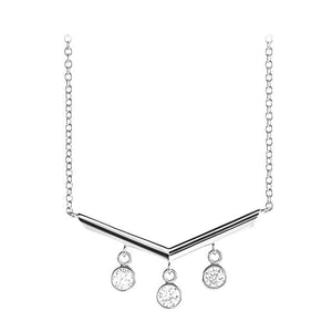 14k white chandelier diamond necklace