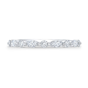 white gold marquise and round cute single prong setting diamond ring
