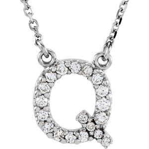 Diamond Initial Necklace