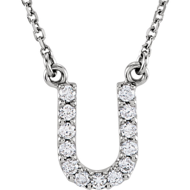 Diamond Initial Necklace