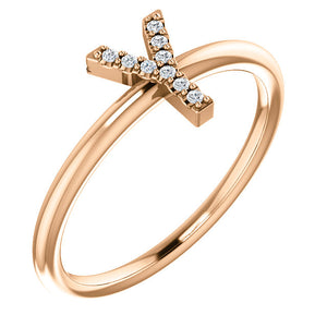 Initial Diamond Ring