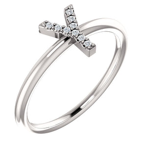 Initial Diamond Ring