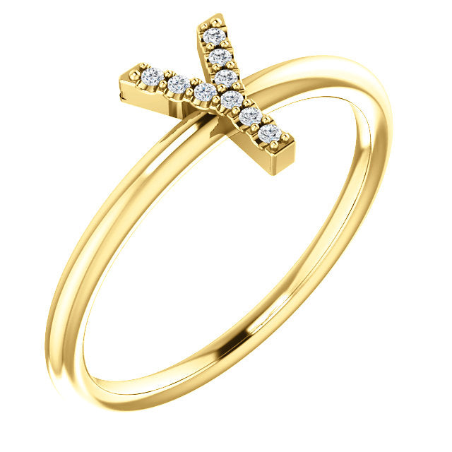 Initial Diamond Ring