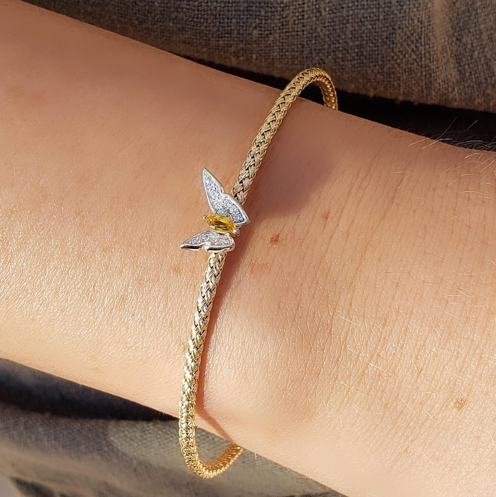 Butterfly Diamond Bangle