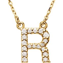 Diamond Initial Necklace