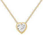 Heart Bezel Diamond Necklace