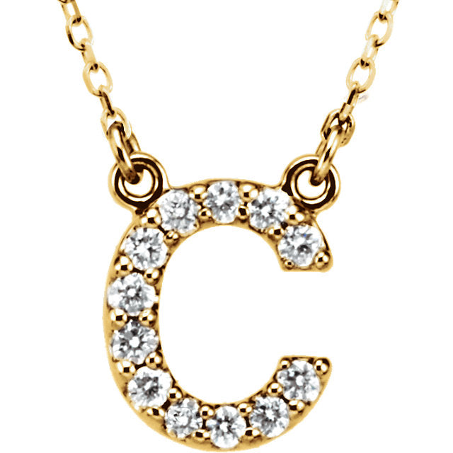 Diamond Initial Necklace