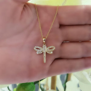 Dragonfly Diamond Necklace Ledodi