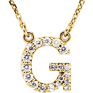 Diamond Initial Necklace