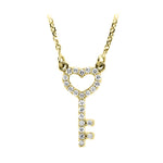 Heart Key Diamond Necklace
