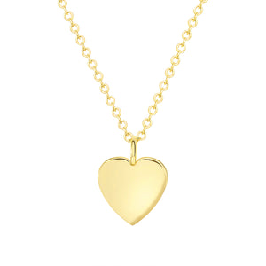 yellow gold heart necklace