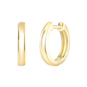 yellow gold mini hoops