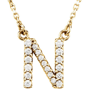 Diamond Initial Necklace